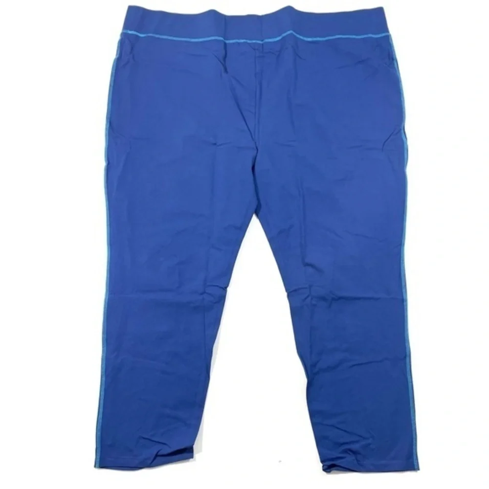 New Logo Lori Goldstein Layers Contrast Stitch Leggings 5X